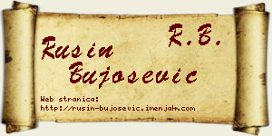 Rusin Bujošević vizit kartica
